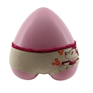 Disney Boyshort Mickey Mouse Panty Red Ruffle Waist Womens Small